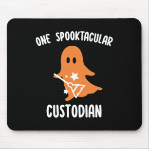 Spooktacular Custodian School Janitor Custodian Ha Mouse Pad