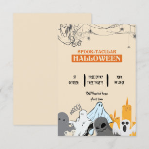 Spooktacular cute ghost Halloween party  Invitation