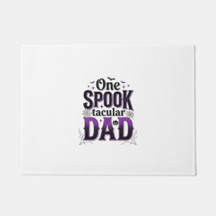 Spooktacular Dad Halloween Vintage Vector Design_1 Doormat