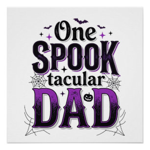Spooktacular Dad Halloween Vintage Vector Design_1 Poster