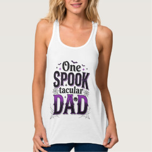 Spooktacular Dad Halloween Vintage Vector Design_1 Singlet
