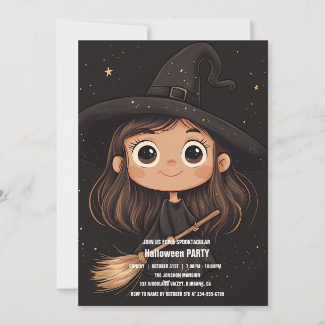 Spooktacular Dark Haunted House Halloween Party  I Invitation (Front)