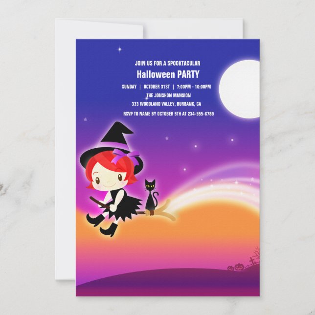 Spooktacular Dark Haunted House Halloween Party  I Invitation (Front)