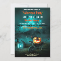 Spooktacular Dark Haunted House Halloween Party In