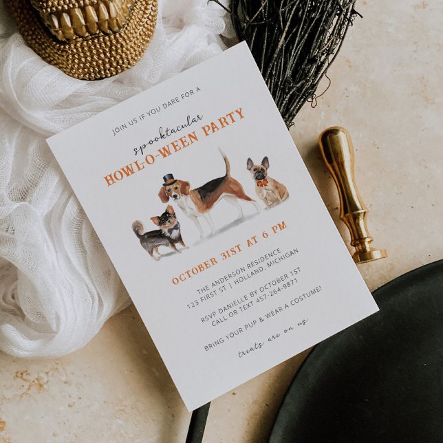 Spooktacular Dog Halloween Party Invitation (Creator Uploaded)