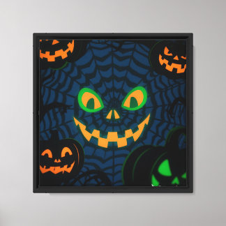 Spooktacular Fun! Personalised Halloween Pumpkin P Canvas Print
