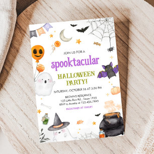 Spooktacular Ghost Halloween Party Invitation