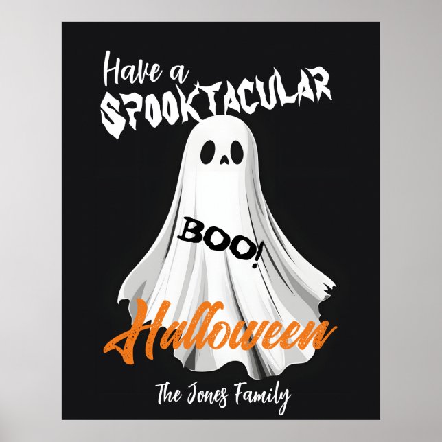 Spooktacular Ghostly Greeting Poster (Front)