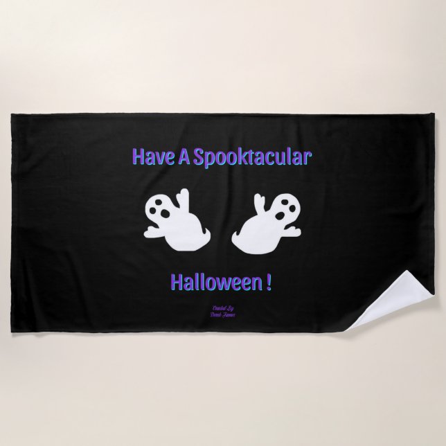 Spooktacular Ghosts Beach Towel (Front)