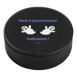 Spooktacular Ghosts Hockey Puck