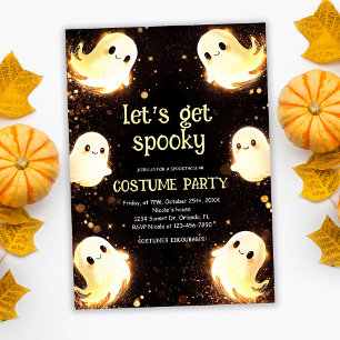 Spooktacular Ghosts Kids Halloween Costume Party Invitation