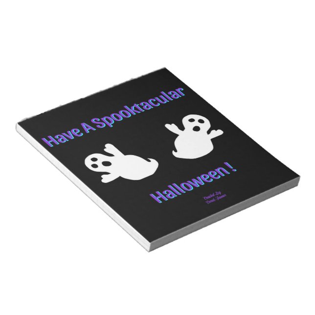 Spooktacular Ghosts Notepad (14 cm x 15.2 cm) (Angled)