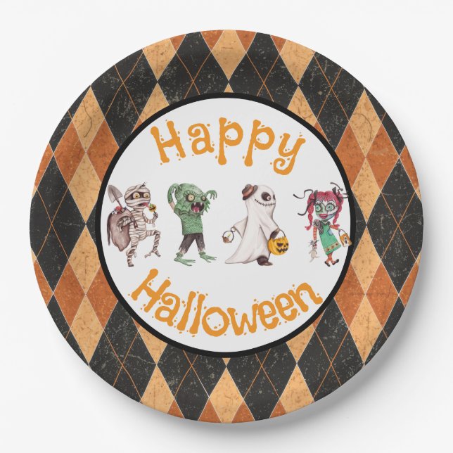 Spooktacular Halloween Bash Paper Plate (Front)