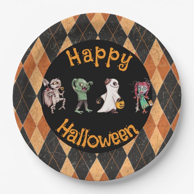 Spooktacular Halloween Bash Paper Plate (Front)