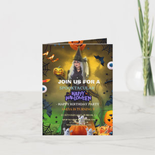 Spooktacular Halloween Birthday invitation
