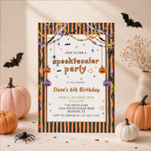 Spooktacular Halloween Birthday Invitation