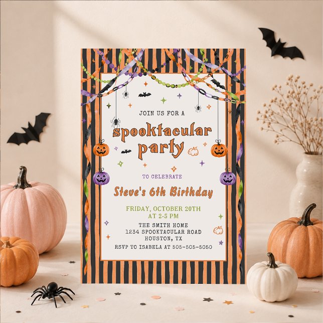 Spooktacular Halloween Birthday Invitation (Creator Uploaded)