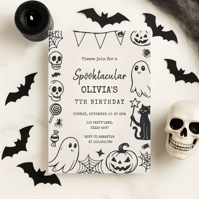Spooktacular Halloween Birthday  Invitation (Creator Uploaded)