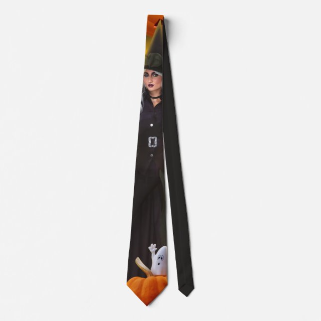Spooktacular Halloween Birthday invitation Tie (Front)