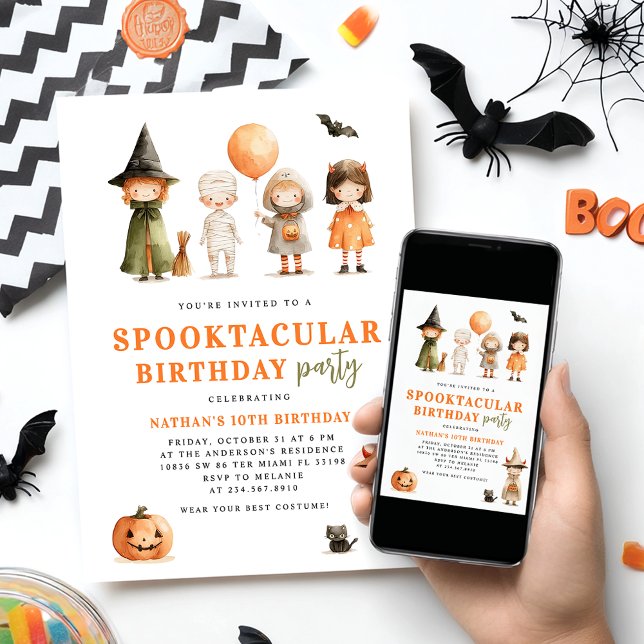 Spooktacular Halloween Birthday Party  Invitation (Creator Uploaded)