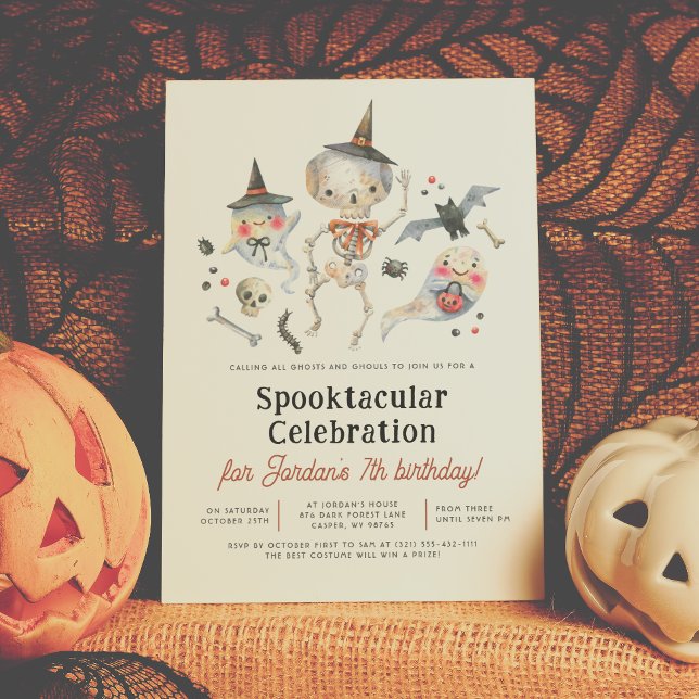 Spooktacular Halloween Birthday Party Invitation (Creator Uploaded)