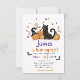 Spooktacular Halloween Candy Birthday Invitation
