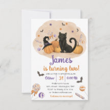 Spooktacular Halloween Candy Birthday  Invitation