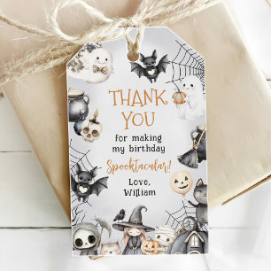 Spooktacular Halloween Cute Ghost Birthday Party Gift Tags