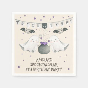 Spooktacular Halloween Ghost Birthday Party Napkin