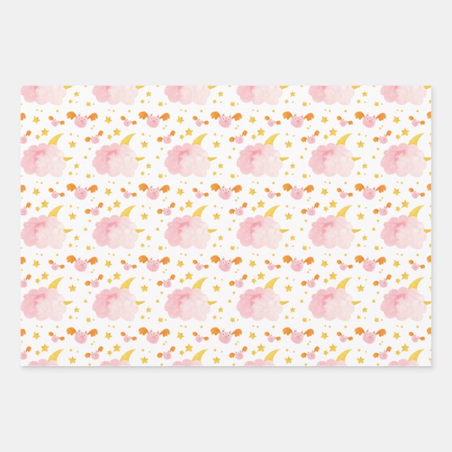 Spooktacular Halloween ghoulish style pattern Wrapping Paper Sheet (Front)