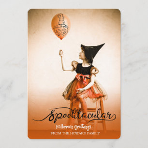 Spooktacular  Halloween Greetings Photo Card