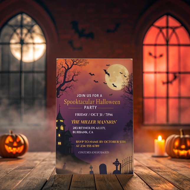 Spooktacular Halloween  | Haunted Mansion Gothic Invitation (Creator Uploaded)