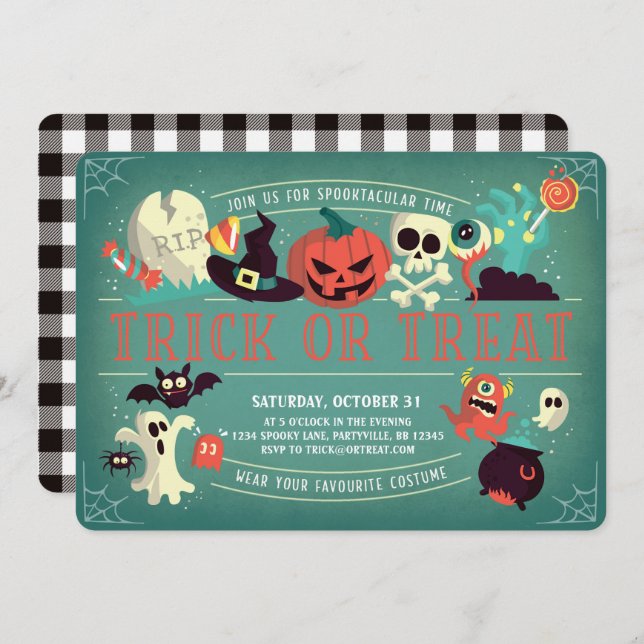 Spooktacular Halloween Party Invitation (Front/Back)