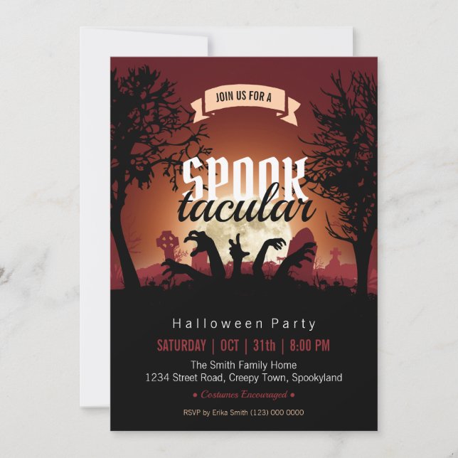 Spooktacular Halloween Party Invitation (Front)
