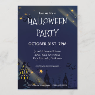 Spooktacular Halloween Party Invitation Card