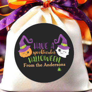 Spooktacular Halloween Party Personalised Favour Classic Round Sticker
