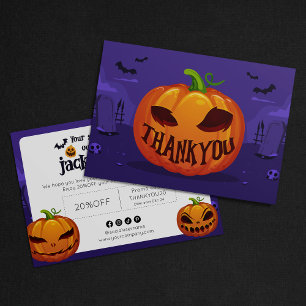 Spooktacular Halloween Pumpkin-Spiced Thank You Card