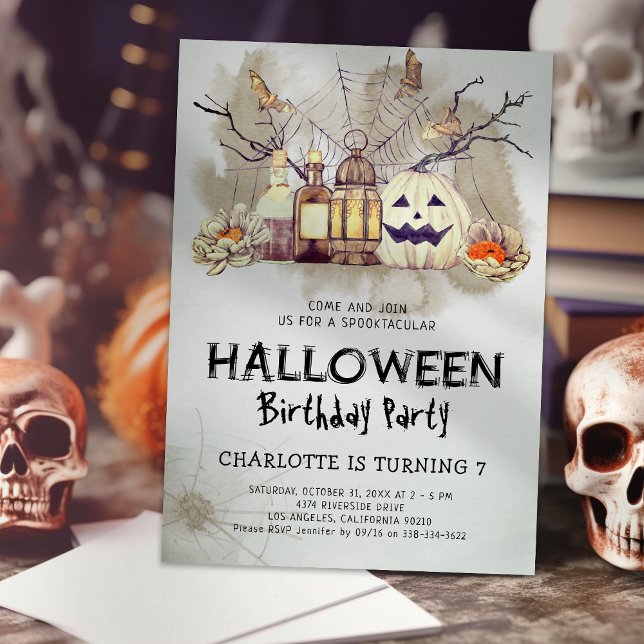 Spooktacular Kids Halloween Birthday Invitation (Creator Uploaded)