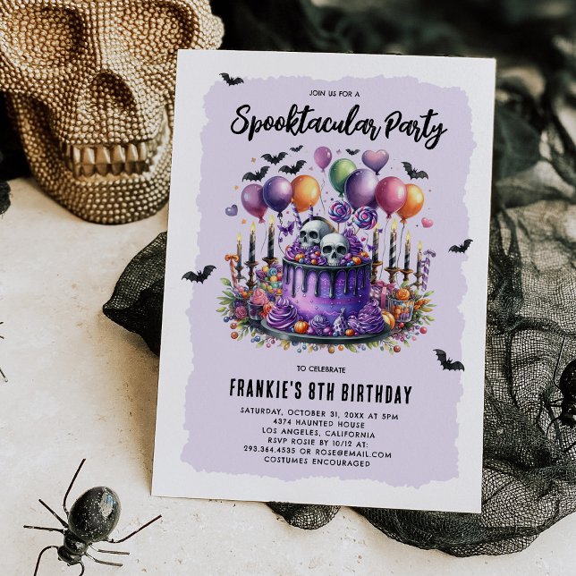 Spooktacular Kids Halloween Birthday Party Invitation (Creator Uploaded)