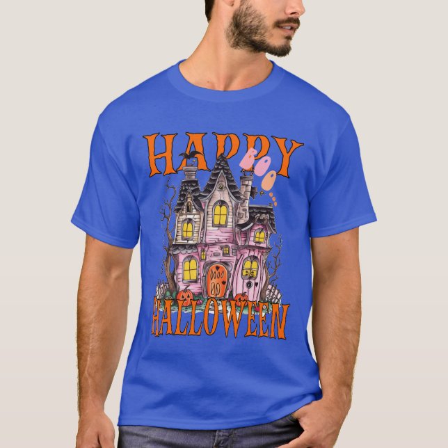  "Spooktacular Laughs Await, Happy Halloween!" T-Shirt (Front)