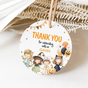 Spooktacular Monsters Halloween Costume Birthday  Favour Tags