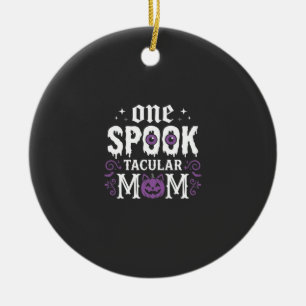 Spooktacular Mum Halloween Design_1 Ceramic Tree Decoration