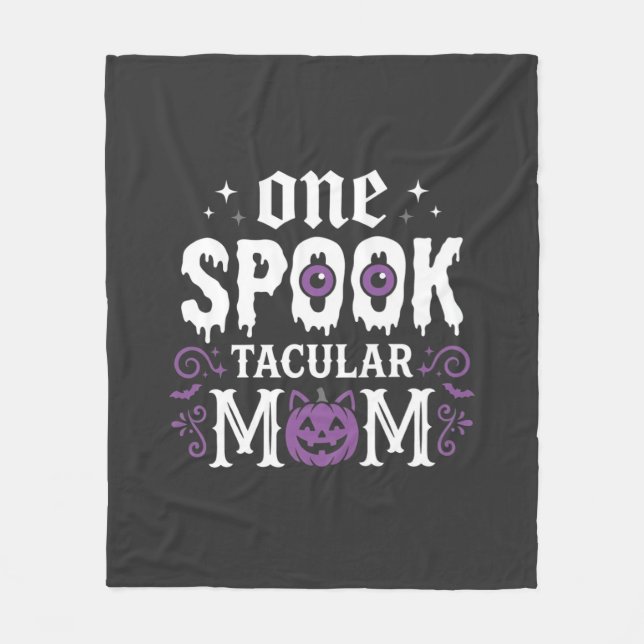 Spooktacular Mum Halloween Design_1 Fleece Blanket (Front)