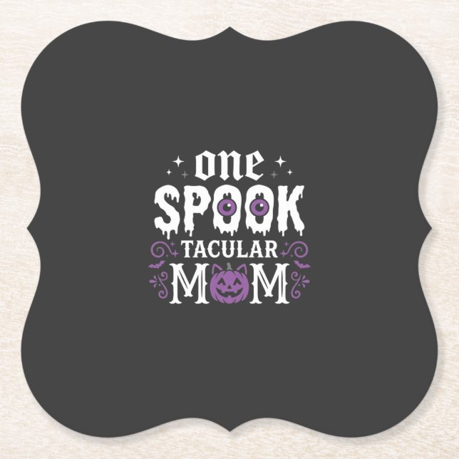 Spooktacular Mum Halloween Design_1 Paper Coaster (Front)