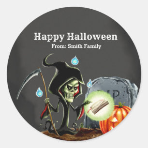 Spooktacular night classic round sticker