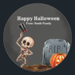 Spooktacular night classic round sticker<br><div class="desc">Available in different products.  Did you know that you can transfer this design to any products that you want by yourself. If you don't know how,   please check my post to see how to do:  www.giftforallseason.com/blog/new-option-at-zazzle-store</div>