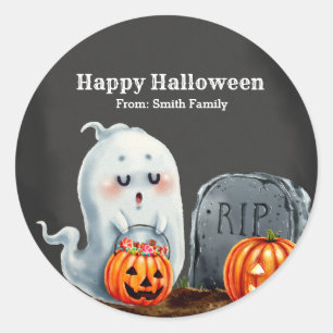 Spooktacular night classic round sticker