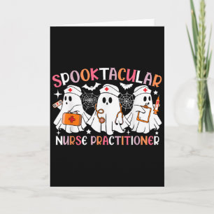 Spooktacular Nurse Practitioner Funny Halloween Co Card