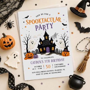 Spooktacular Party Halloween Kids Birthday Invitation