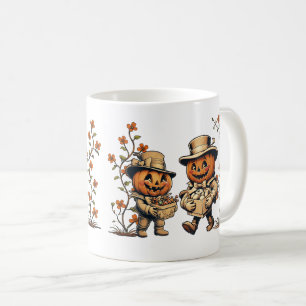 Spooktacular Pumpkin Couple Halloween Coffee Mug